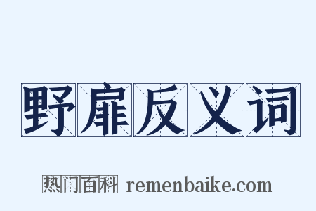 野扉反义词是什么意思的图片